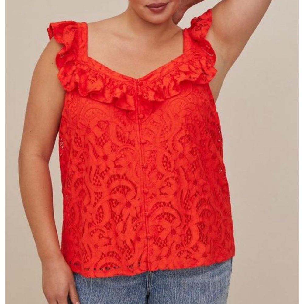 Torrid Lace Ruffle Cami 3x